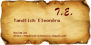 Tandlich Eleonóra névjegykártya