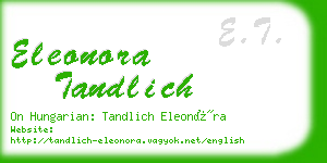 eleonora tandlich business card